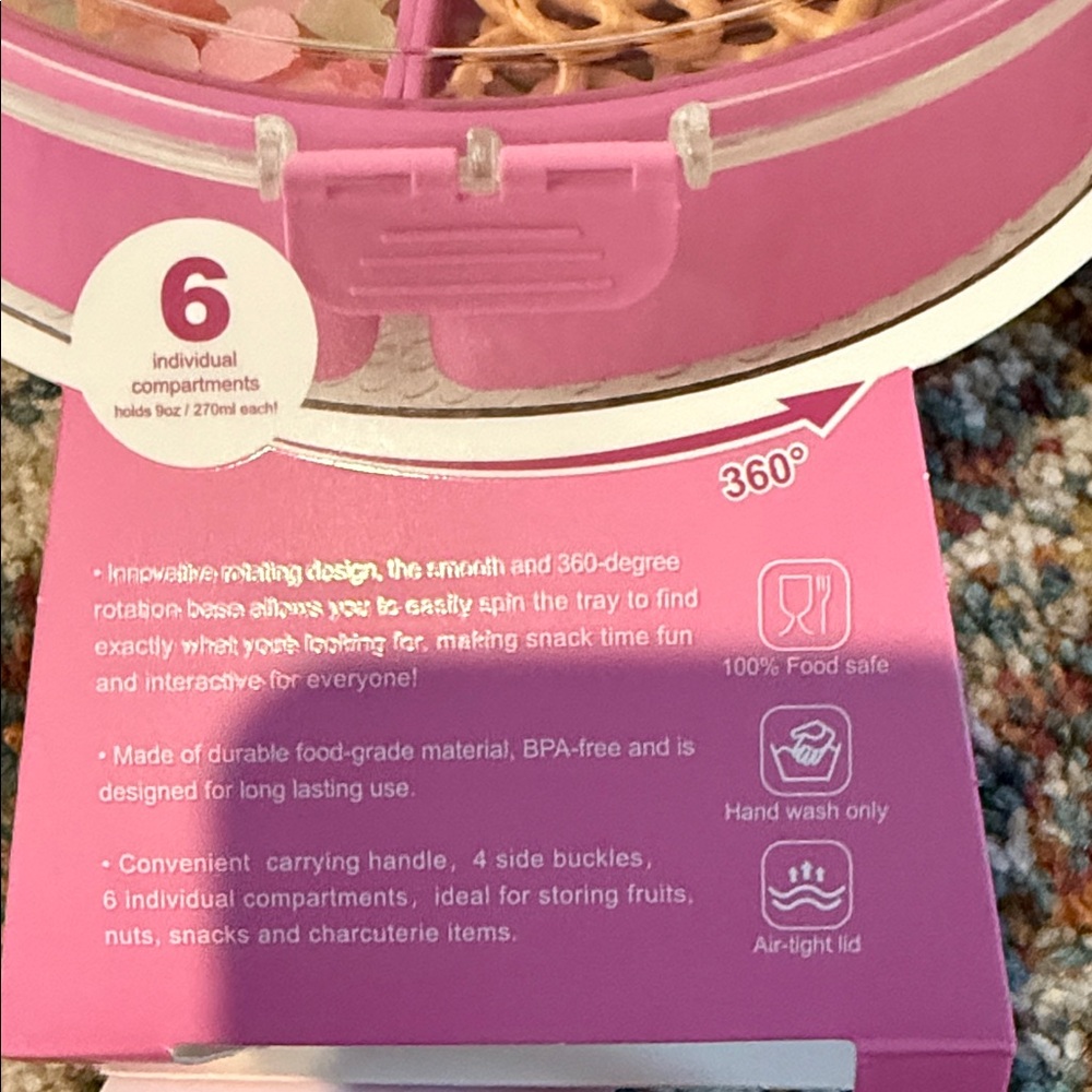 CWC Pink Rotating Snack Box - Picture 3 of 4